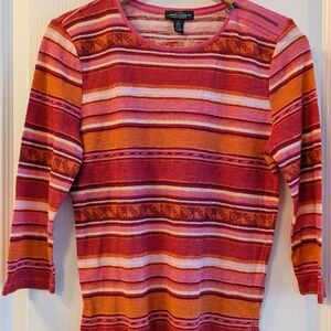 Ralph Lauren Pink and Red Striped Top